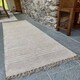image 2 of BEKAL Rug Flat Weave Beige Striped Designand - Cotton - L150 x W240 Brown