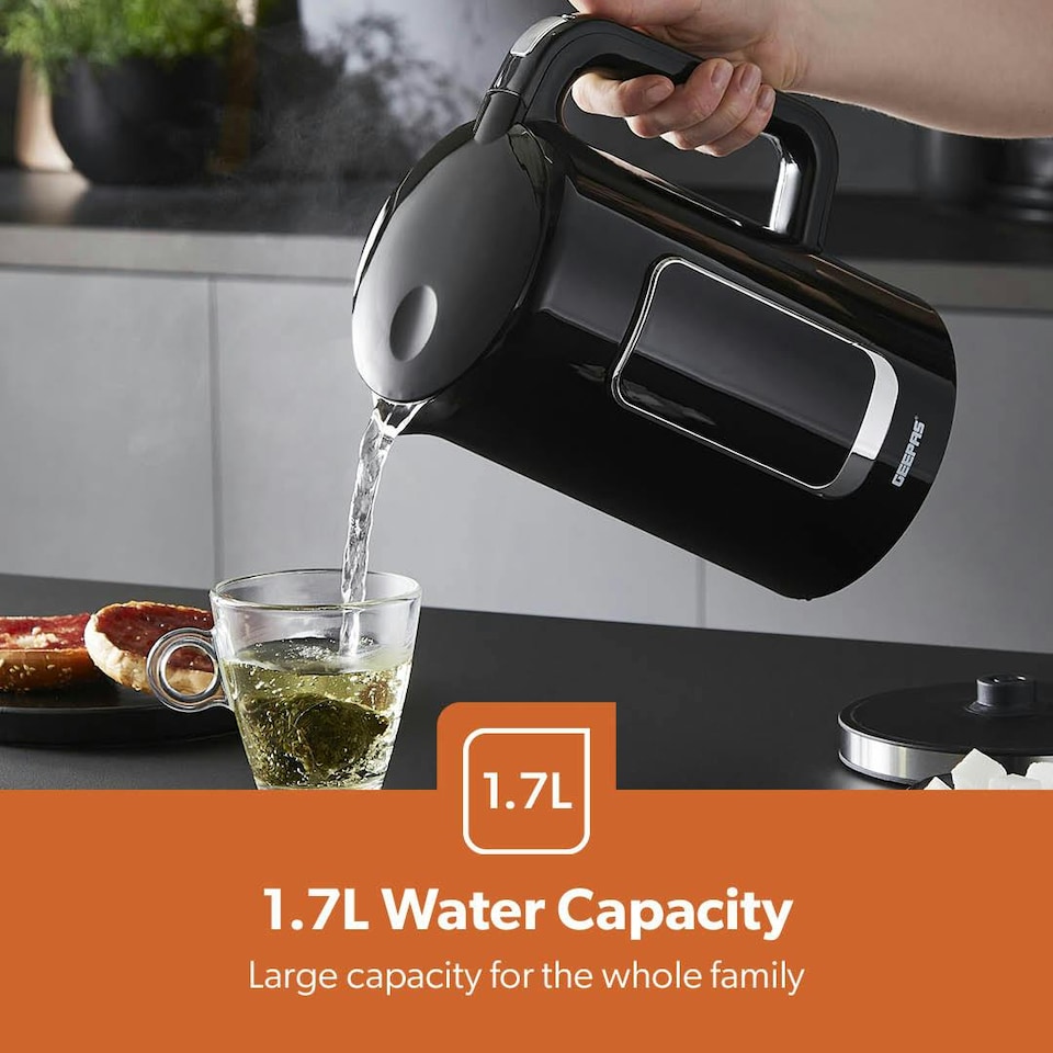 image 1 of GEEPAS 1.7L Digital Electric Kettle, 2200W