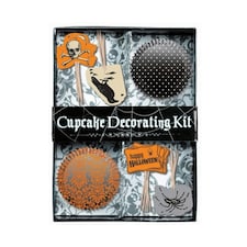 Amscan Happy Halloween Cake Decorating Kit - Black/Orange/Beige - One Size