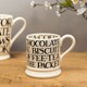 image 5 of Mug: 1 x 300ml Emma Bridgewater Black Toast All Over Writing 1/2 Pint Mug, Ceramic White