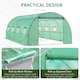 image 6 of Outsunny 6 x 3M Polytunnel Walk-in Garden Greenhouse with Zip Door and Windows