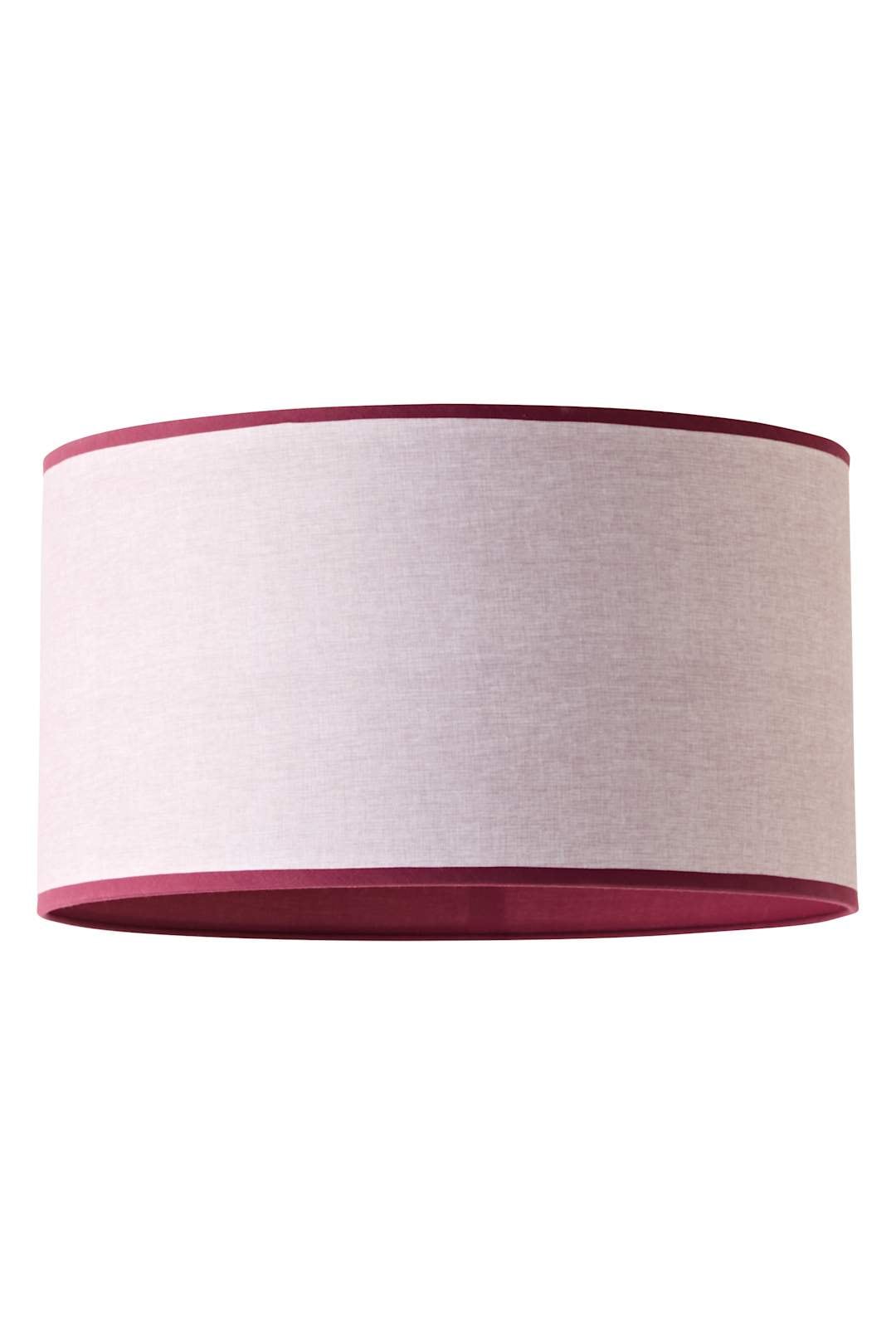 ValueLights Kiara Pink Linen Woven Drum Easy Fit Ceiling Lamp Shade with Bulb in Dark Pink | Size: Large