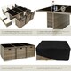 image 5 of Garden Table & Chairs New York - 10 seats with cushions, dining table, rain cover - Nature