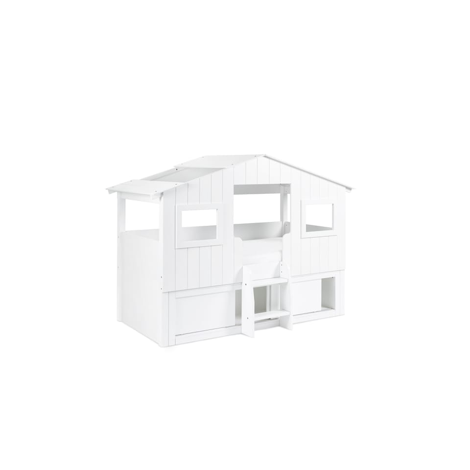image 1 of Acorn 90cm Single White Treehouse Midsleeper Bed with Storage