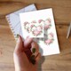 image 2 of Mother's Day Pink Heart Square Stickers 95mm - Sheet of 4