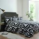image 3 of Retro Waves Duvet Cover Set - Super King - Black Black | Super King