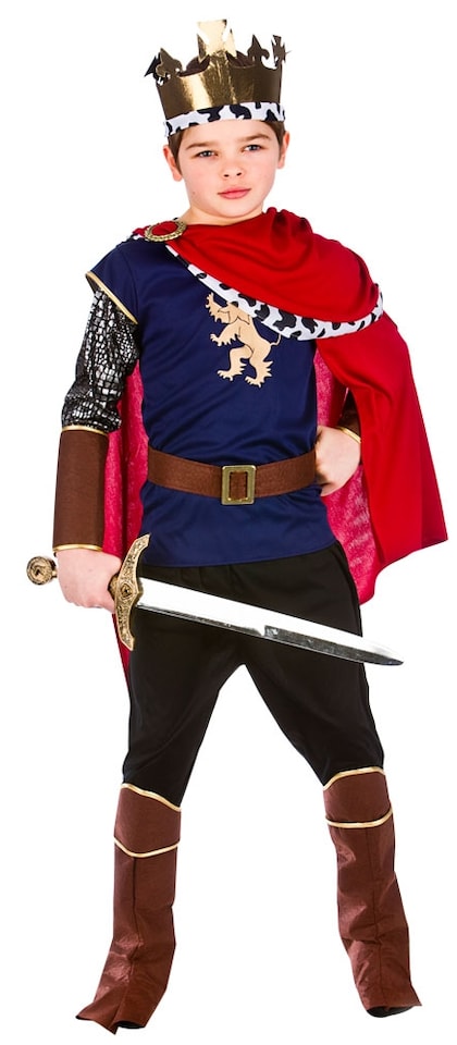 Deluxe Medieval King Boys Deluxe Medieval King Fancy Dress Costume World BooK Day Character Outfit (5-7 Years)