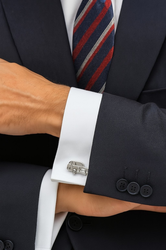 image 1 of Classic Mini Car Cufflinks - Onyx Art CK185