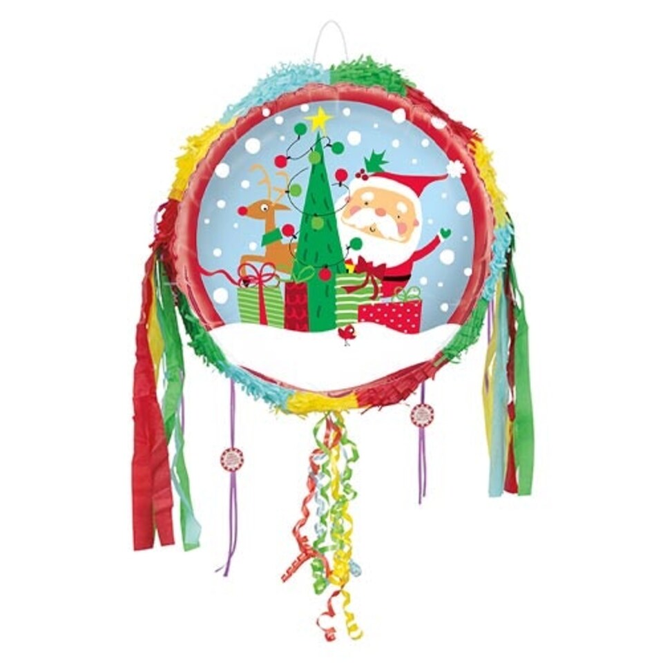 Colourful Santa Christmas Pull String Pinata