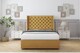 image 1 of Sloomy Dior Mustard Plush Divan Bed With Mattress No Drawers With 54" Wingback Headboard 6' Super King | Gold | Mustard | Super King | 1