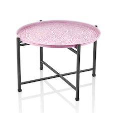 Duggal Collection Light Purple Side Table
