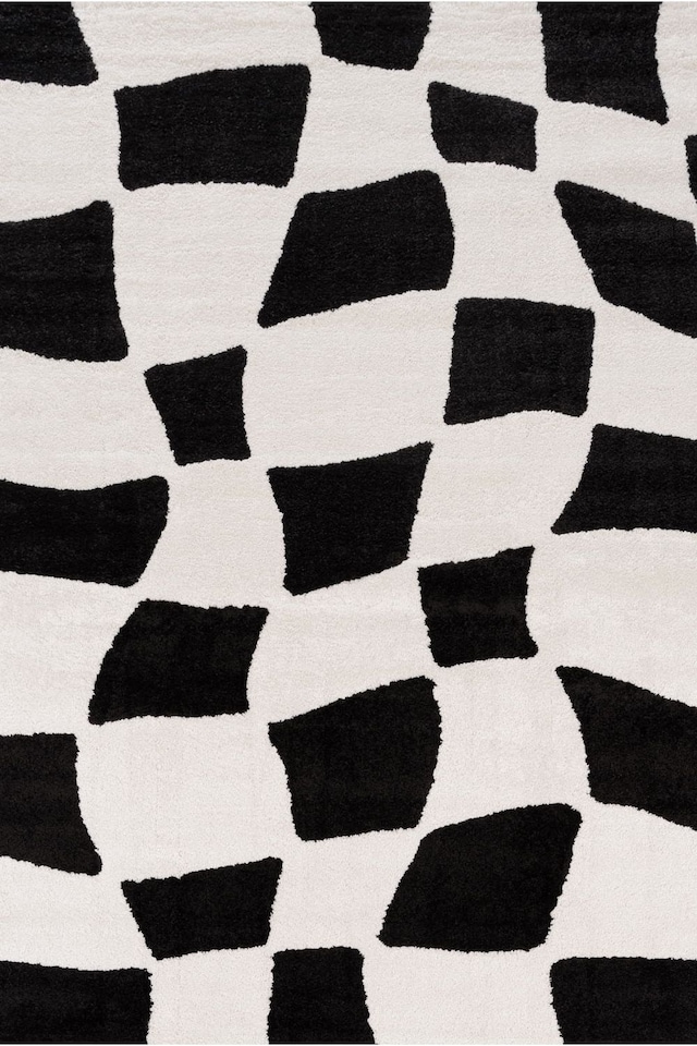 image 1 of The Rugs Joli Collection Chequered Soft and Dense Pile Living Room and Bedroom Floor Rug