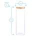 image 3 of Argon Tableware Scandi Glass Storage Jars with Wooden Lids - 2 Litre - Pack of 3