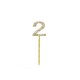 image 3 of Cake Topper Number 25 - Gold Diamond Gold