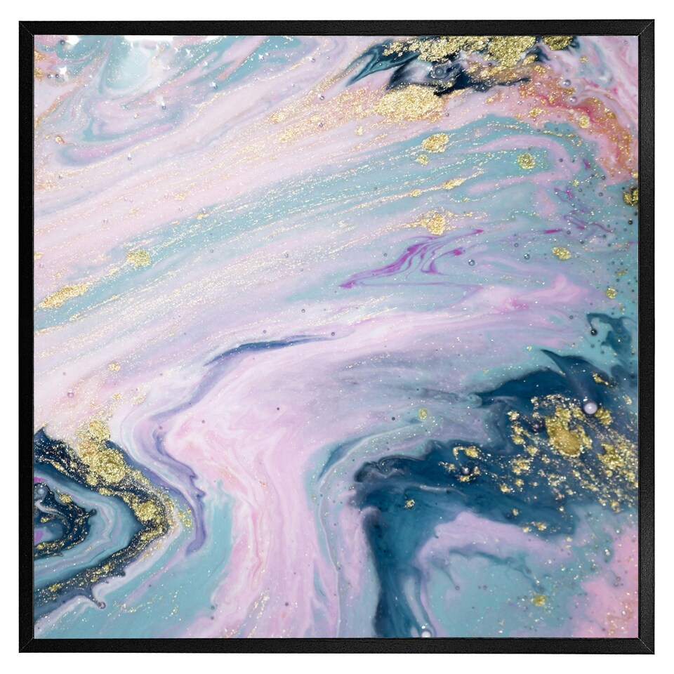 image 1 of Pink & blue marble (Picutre Frame) Grey | XS