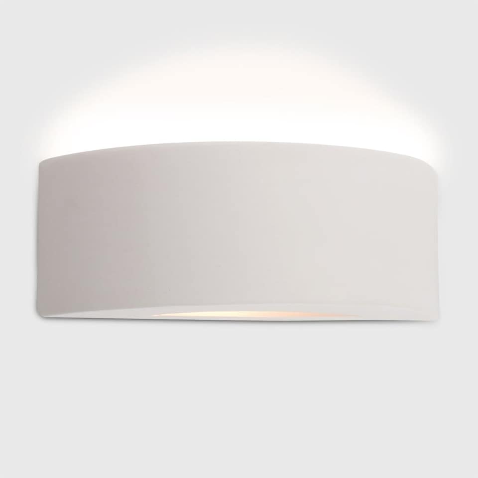 image 1 of ValueLights Ceramic Paint Me White Indoor Wall Light