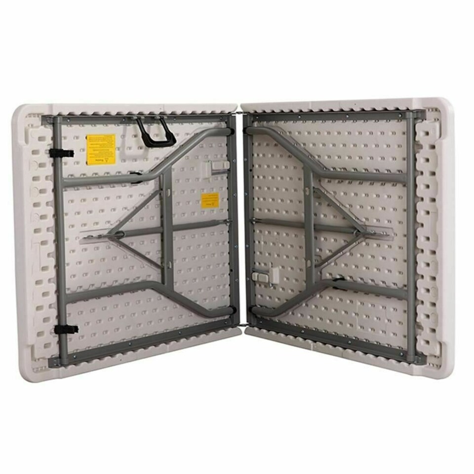 image 1 of Foldable 6ft Heavy Duty Folding Catering Camping Trestle Picnic Bbq Party Table | White | (L)183cm x (W)76cm x (H)72cm