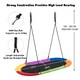 image 8 of COSTWAY Oval Swing 60 inch Tree Swing with Adjustable Heights Multicolor