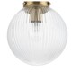 image 3 of COSYLYTE Finley Bathroom Ribbed Glass Ceiling Light Bronze | Antique Brass