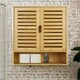 image 4 of Wooden Bathroom Wall Storage Cabinet Organiser Natural Brown Brown