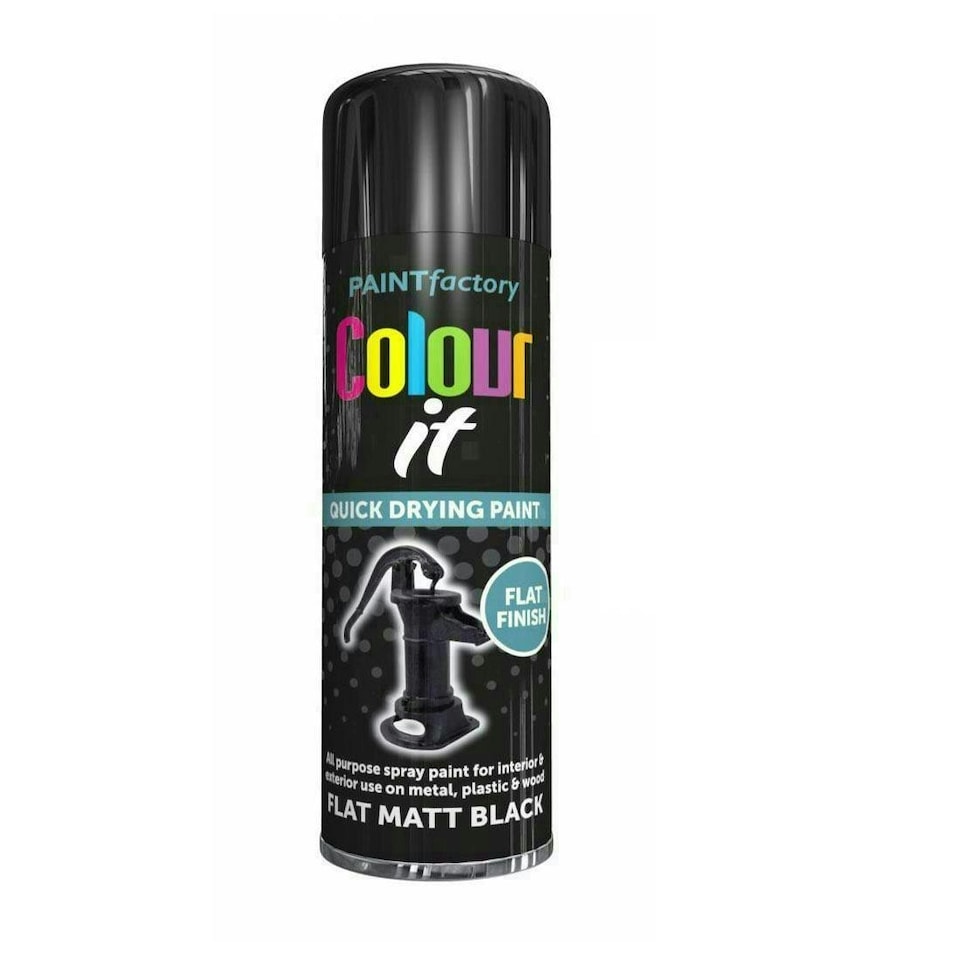 image 1 of Primer Spray Paint Aerosol Auto Car Wood Metal 250ml Black | Matt