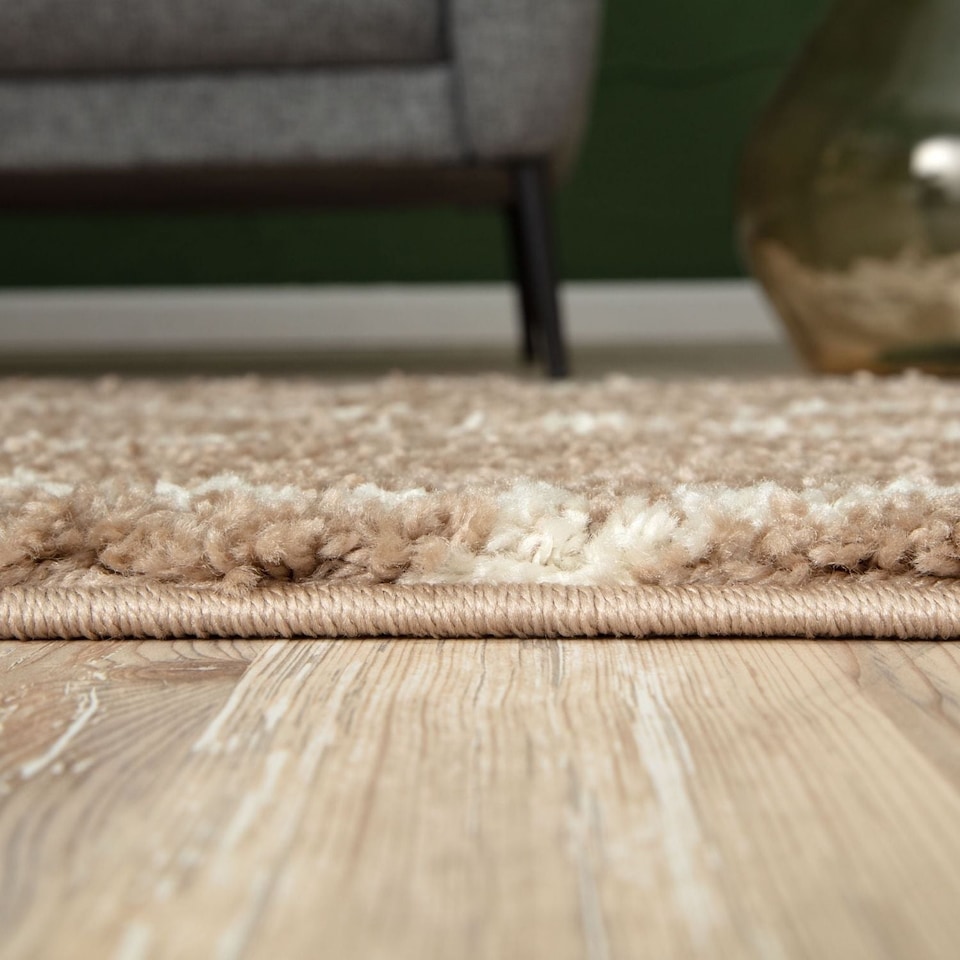 image 1 of The Rugs Moroccan Collection Soft High Pile Shaggy Diamond Floor Rugs and Runners Living Room