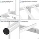 image 4 of Yaheetech 190 cm L × 135 cm W Simple Metal Bed Frame White