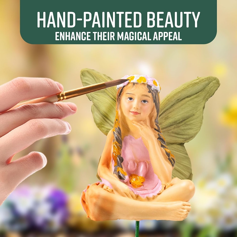 image 1 of GloBrite Set of 6 Mini Fairy Garden Ornaments Outdoor Decor
