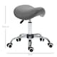 image 7 of HOMCOM PU Leather Saddle Stool w/ Moulded Padded Seat Adjustable Height Grey