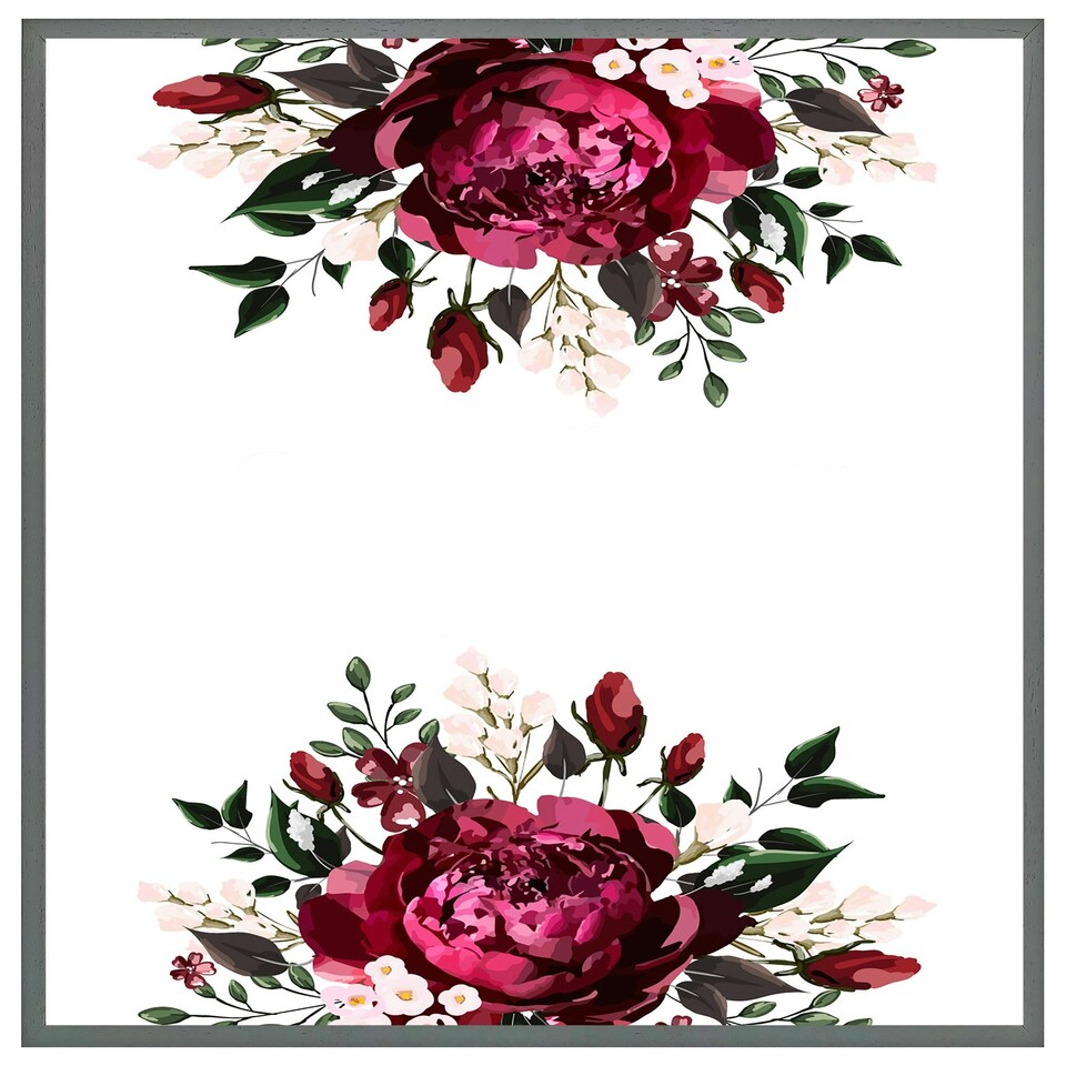 image 1 of Open roses (Picture Frame) Grey | L