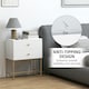 image 6 of HOMCOM Modern Bedside Table with 2 Drawers for Bedroom 
