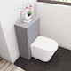 image 3 of Balterley Contemporary Bathroom Cloakroom Compact WC Toilet Unit | Grey | Satin Grey