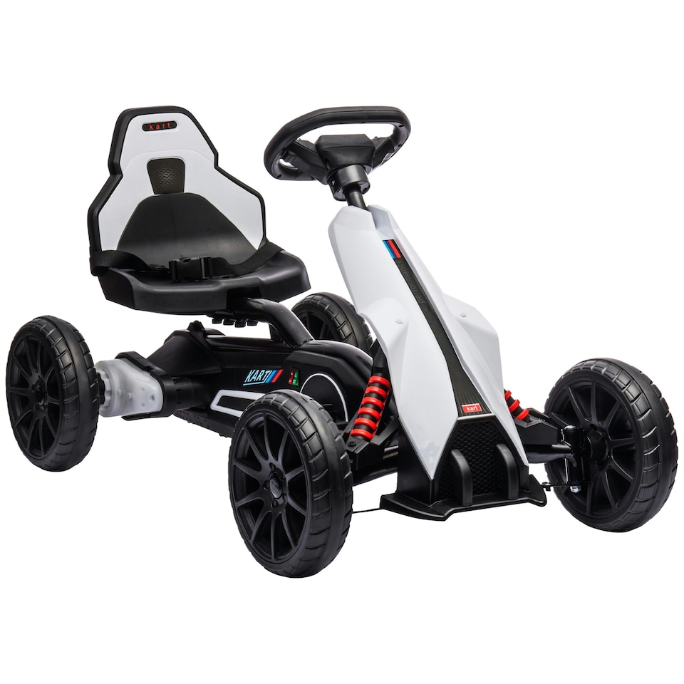 image 1 of HOMCOM 12V Electric Go Kart w/ Forward Reversing 2 Speeds for 3-8 Yrs White