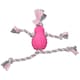image 1 of Pink Small Dog Puppy Fleecy Man Rubber Play Toy Great For Teeth & Gums