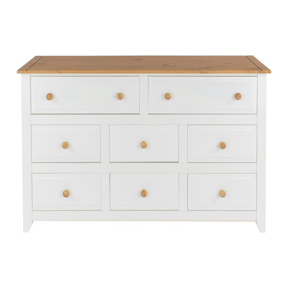image 1 of Capri, 6+2 Drawer Large Chest White