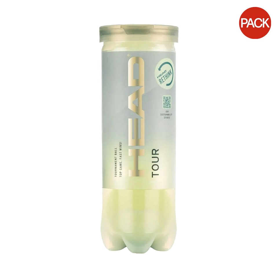 image 1 of Head Tour Tennis Balls (Pack of 3) - Green - One Size