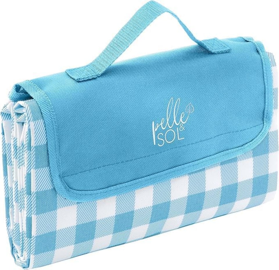 image 1 of Pelle & Sol Teal Picnic Blanket Waterproof 200x140cm