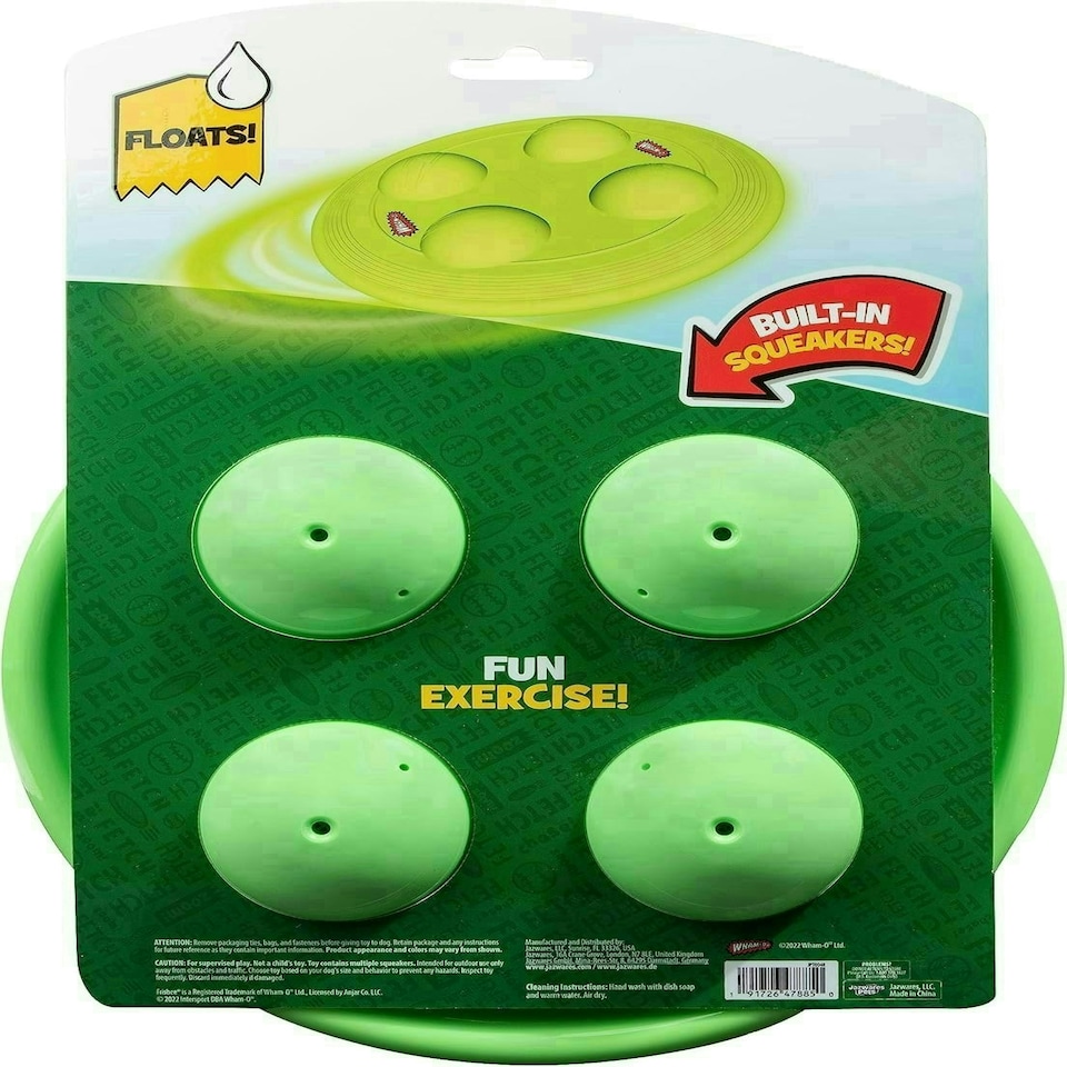 image 1 of Jazwares Wham-O Pets Frisbee Squeaksbee Dog Toy