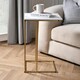 image 1 of OHS C Shape Table Side End Living Room Furniture Bedside Nightstand Drinks Stand White
