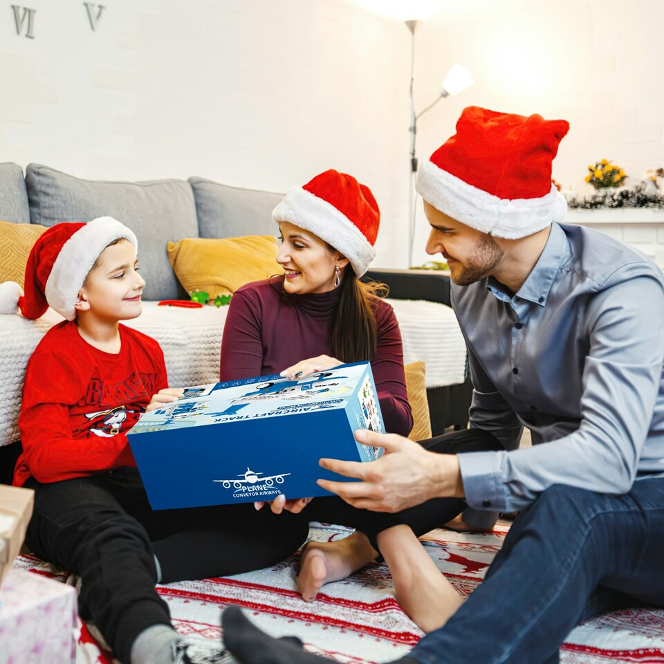 image 1 of Transport Cargo Airplane Car Toy Play Set – Transforming Airplane with Vehicles, Tracks & City Map – 3-in-1 Imaginative Play for Kids Ages 3+