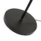 image 5 of Modern Matte Black Floor Lamp with Forest Green Velvet Scallop Shade