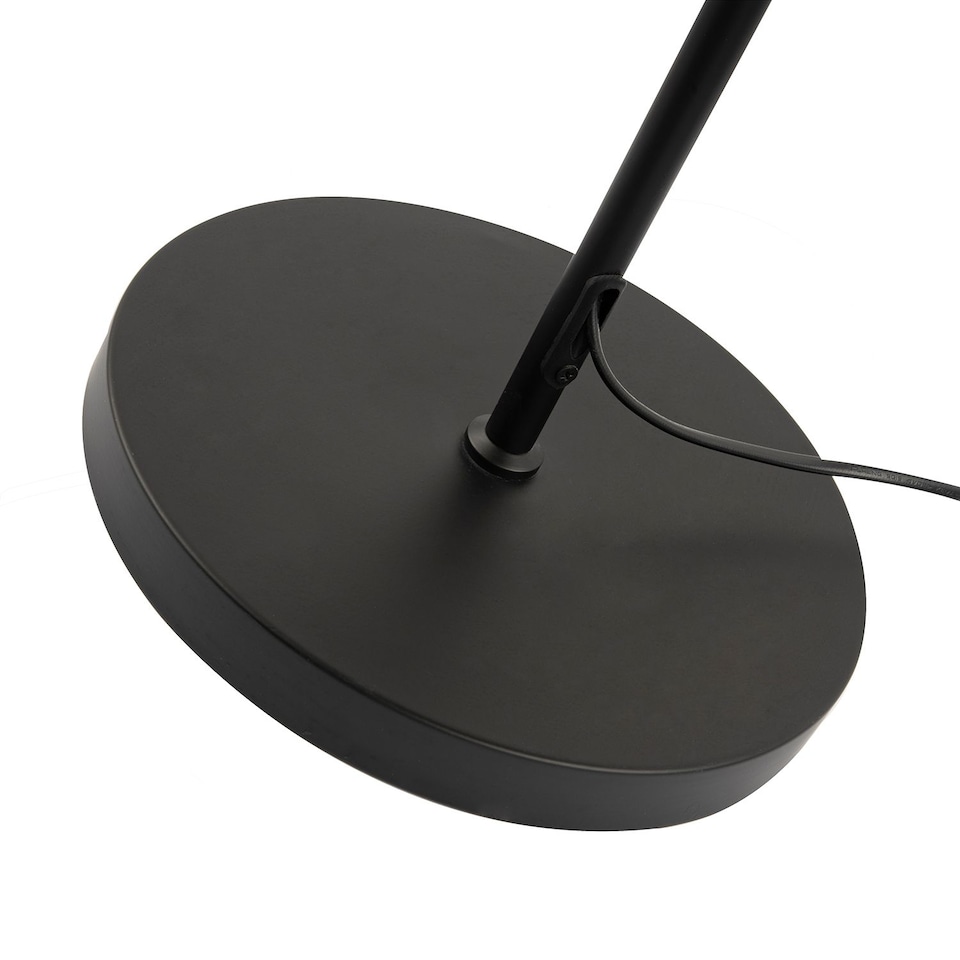 image 1 of Modern Matte Black Floor Lamp with Forest Green Velvet Scallop Shade