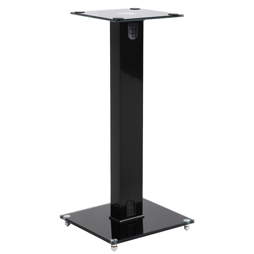 image 1 of TekBox 2x Black Glass Speaker Stands