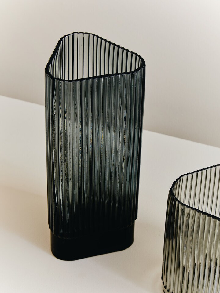 image 1 of Benka Small Grey Glass Vase
