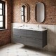 image 2 of Balterley Alrewas Contemporary 4 Drawer Wall Hung Vanity Unit with Basin, Anthracite Woodgrain, 1200mm