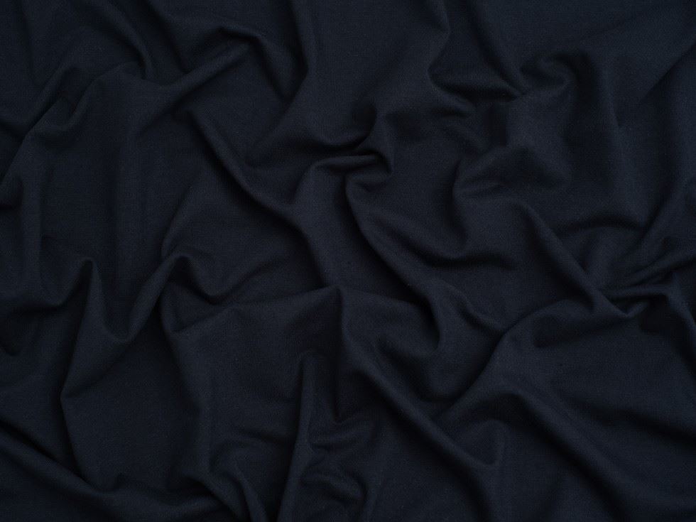 Minerva Core Range Navy Cotton Lycra Jersey Stretch Knit Fabric for Dressmaking, 150cm / 59" Wide - per metre