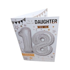 To a special Daughter You're 18 Balloon Boutique Greeting Card