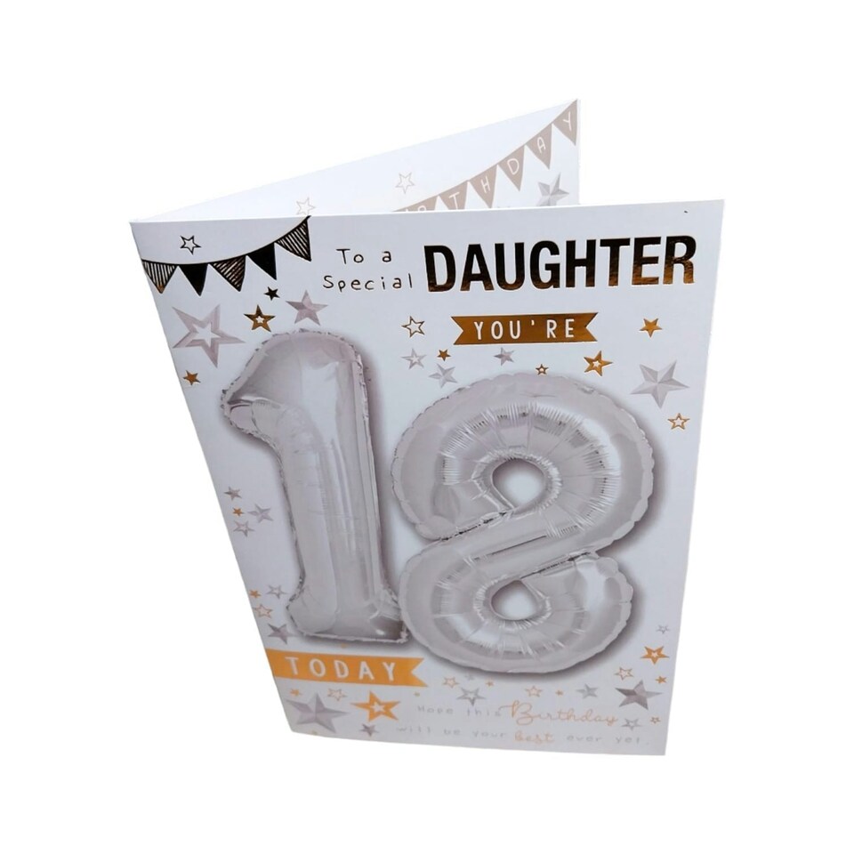 image 1 of To a special Daughter You're 18 Balloon Boutique Greeting Card