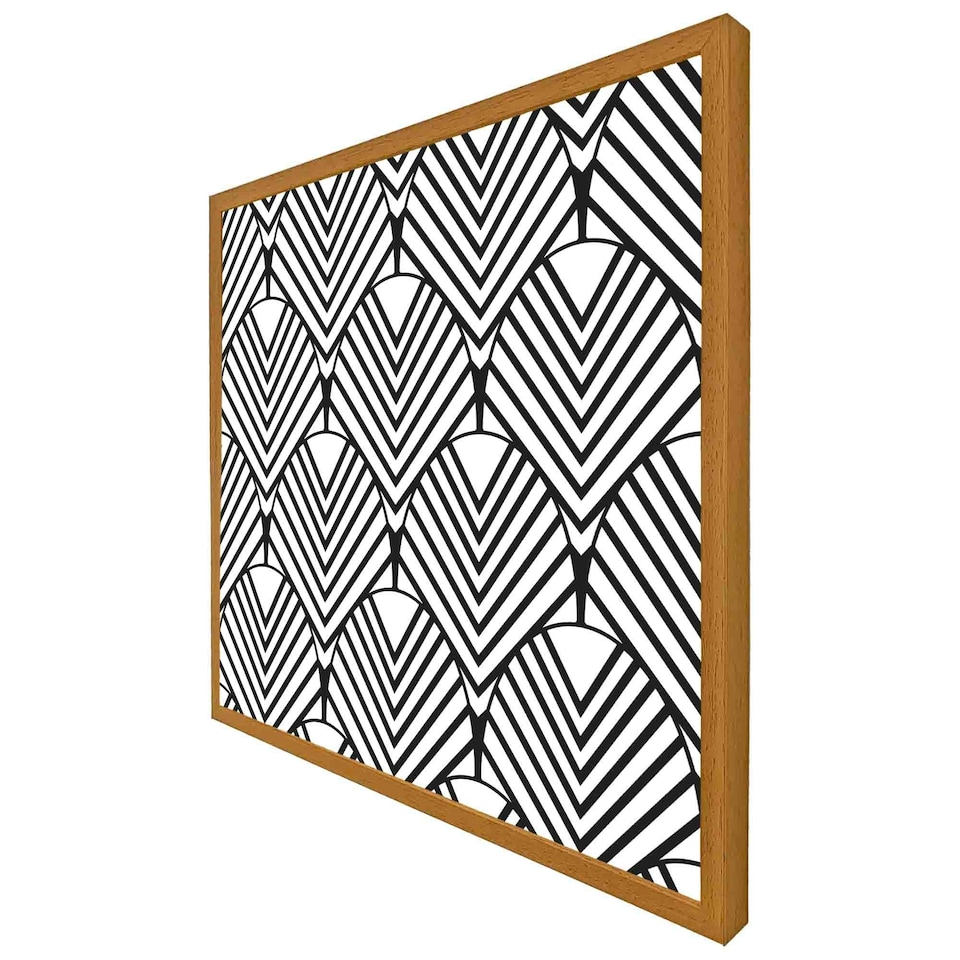 image 1 of Black geometric decoration (Picture Frame) Brown | Oak | M
