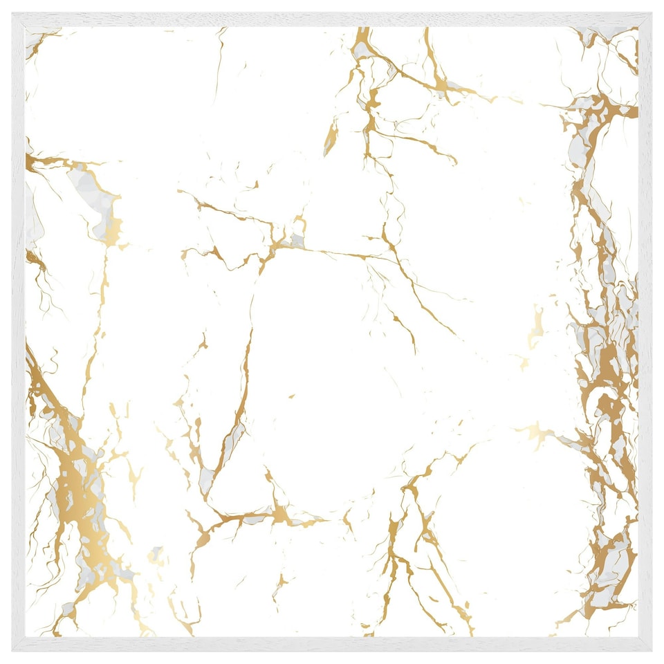image 1 of Golden marble (Picture Frame) White | XL